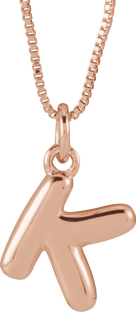 Bubble Initial Necklace or Pendant