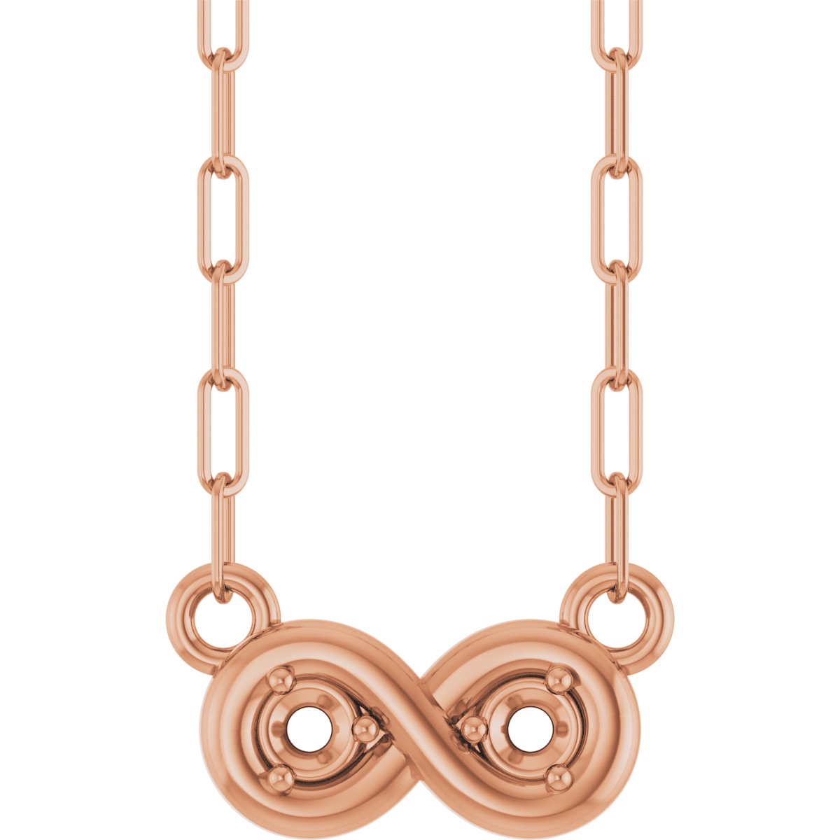 Two-Stone Infinity-Inspired Necklace or Center