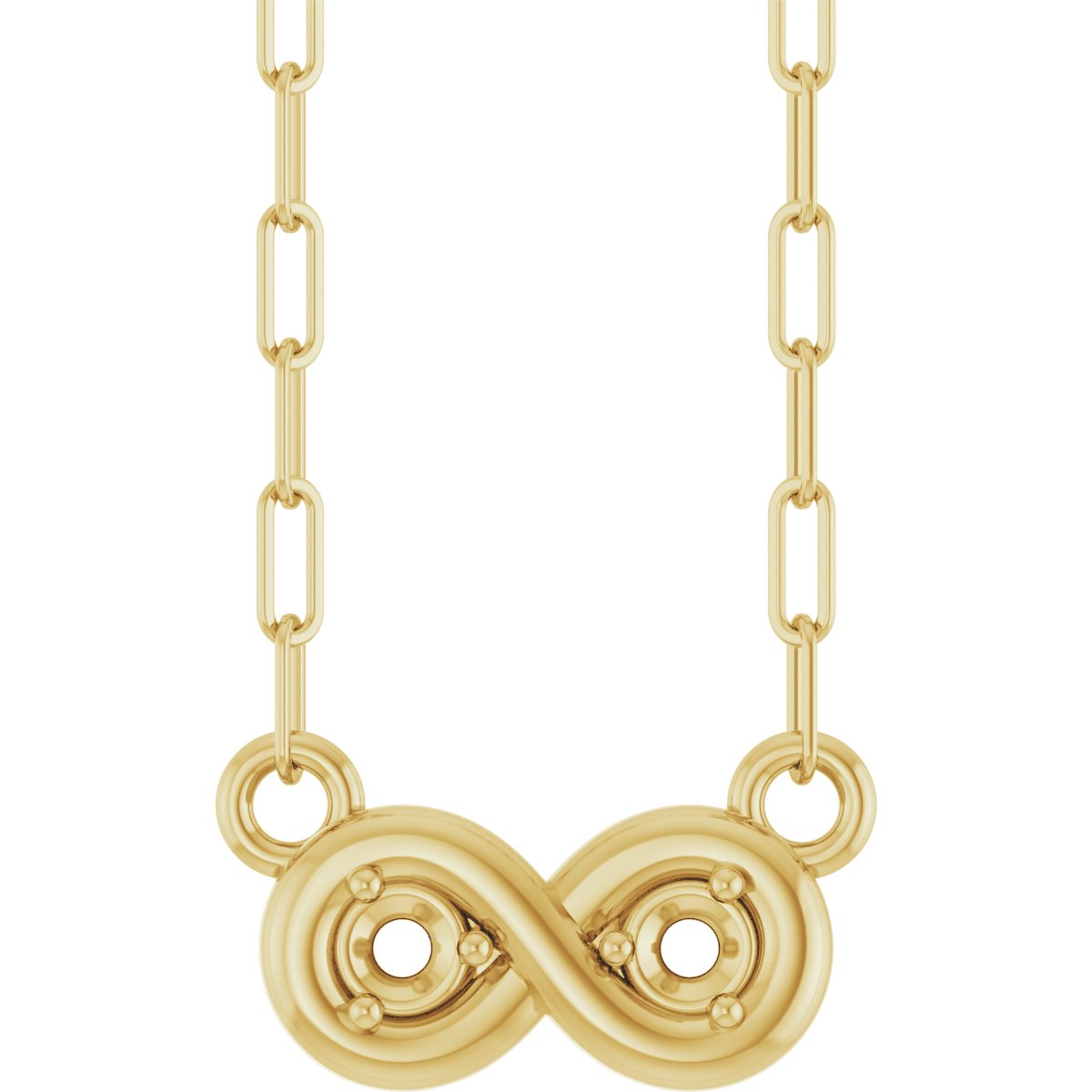 Two-Stone Infinity-Inspired Necklace or Center