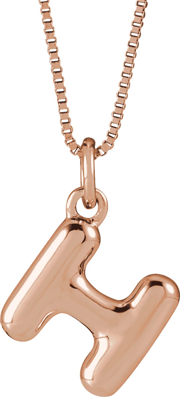 Bubble Initial Necklace or Pendant