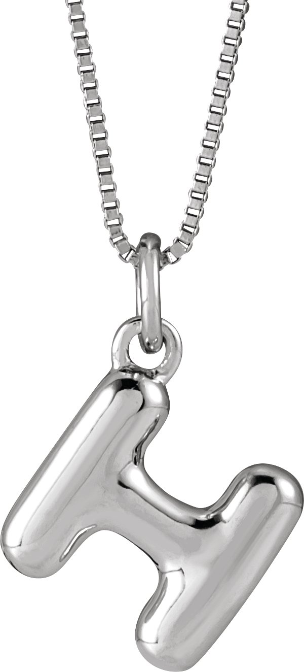 Bubble Initial Necklace or Pendant