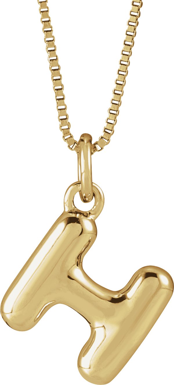 Bubble Initial Necklace or Pendant