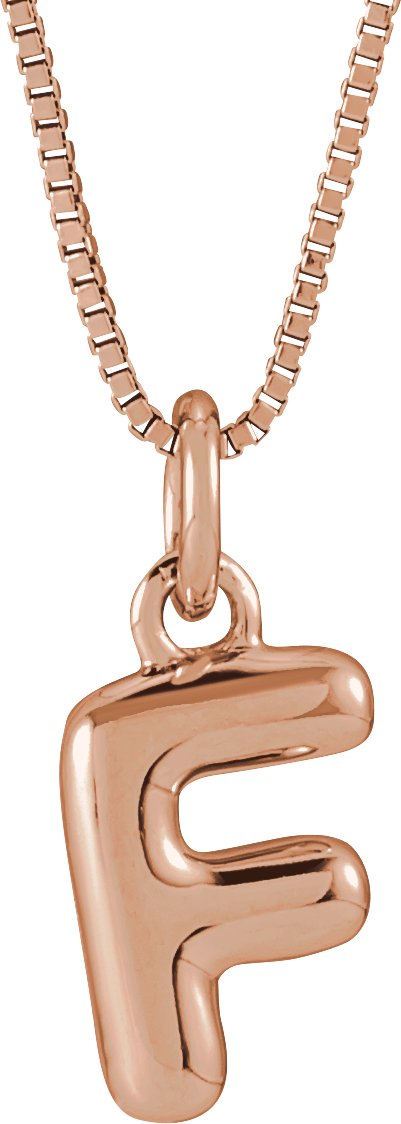 Bubble Initial Necklace or Pendant