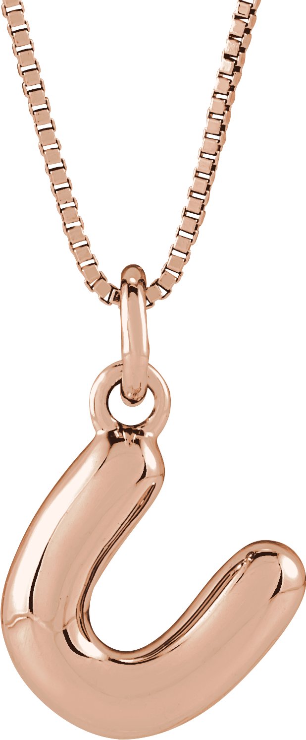 Bubble Initial Necklace or Pendant