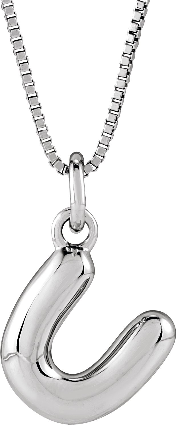 Bubble Initial Necklace or Pendant