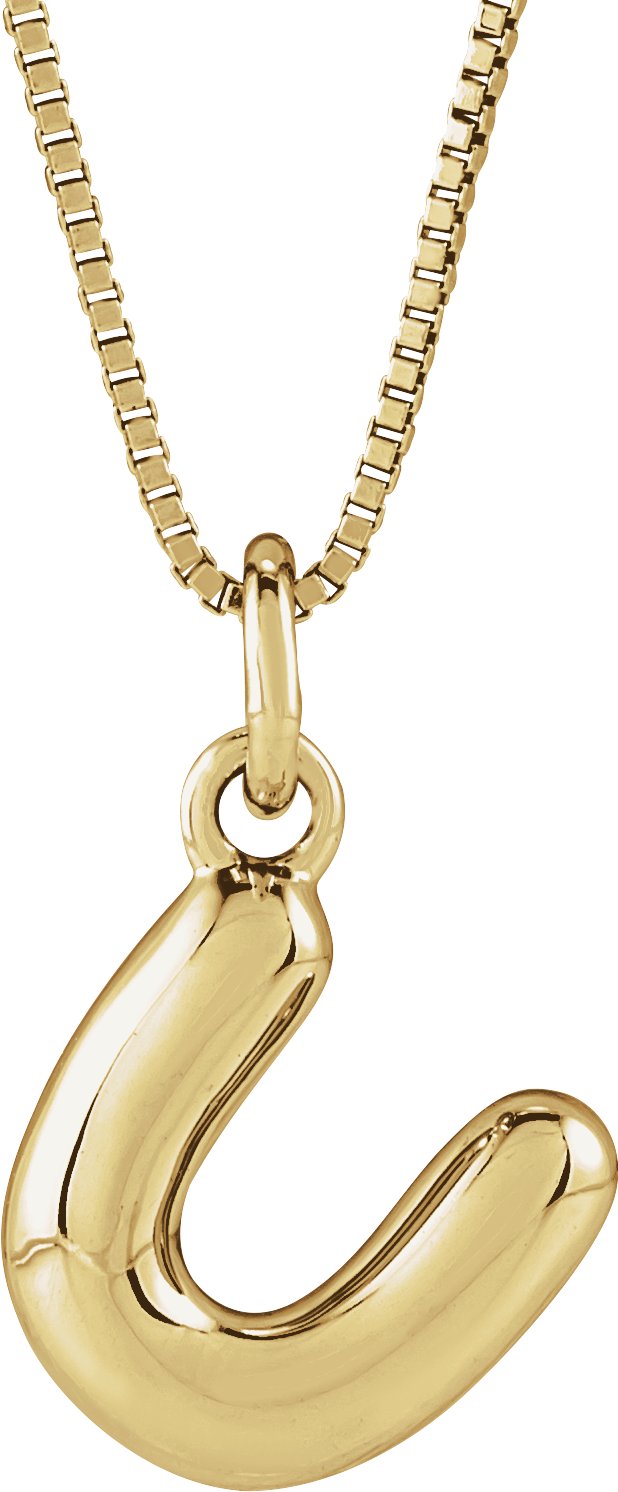 Bubble Initial Necklace or Pendant