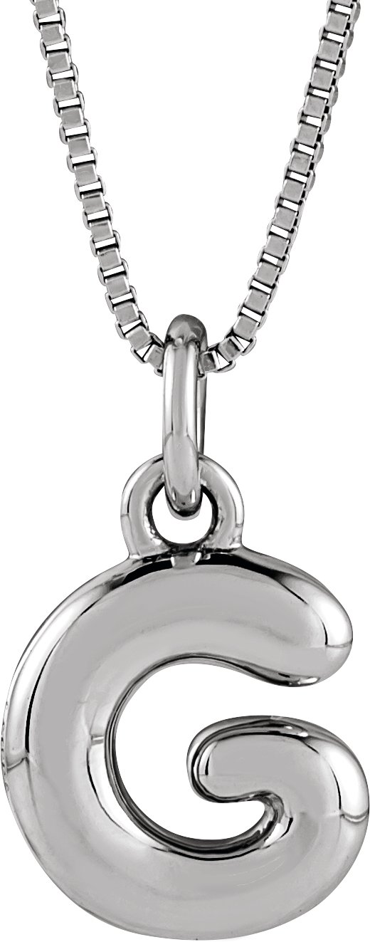 Bubble Initial Necklace or Pendant