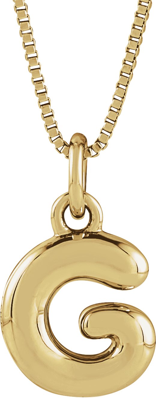 Bubble Initial Necklace or Pendant