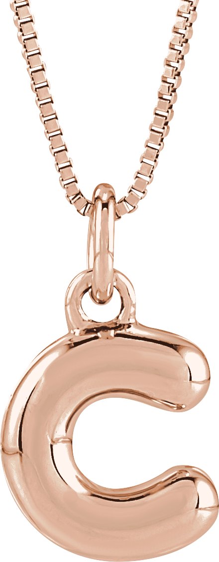 Bubble Initial Necklace or Pendant