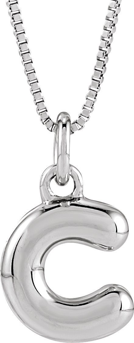 Bubble Initial Necklace or Pendant