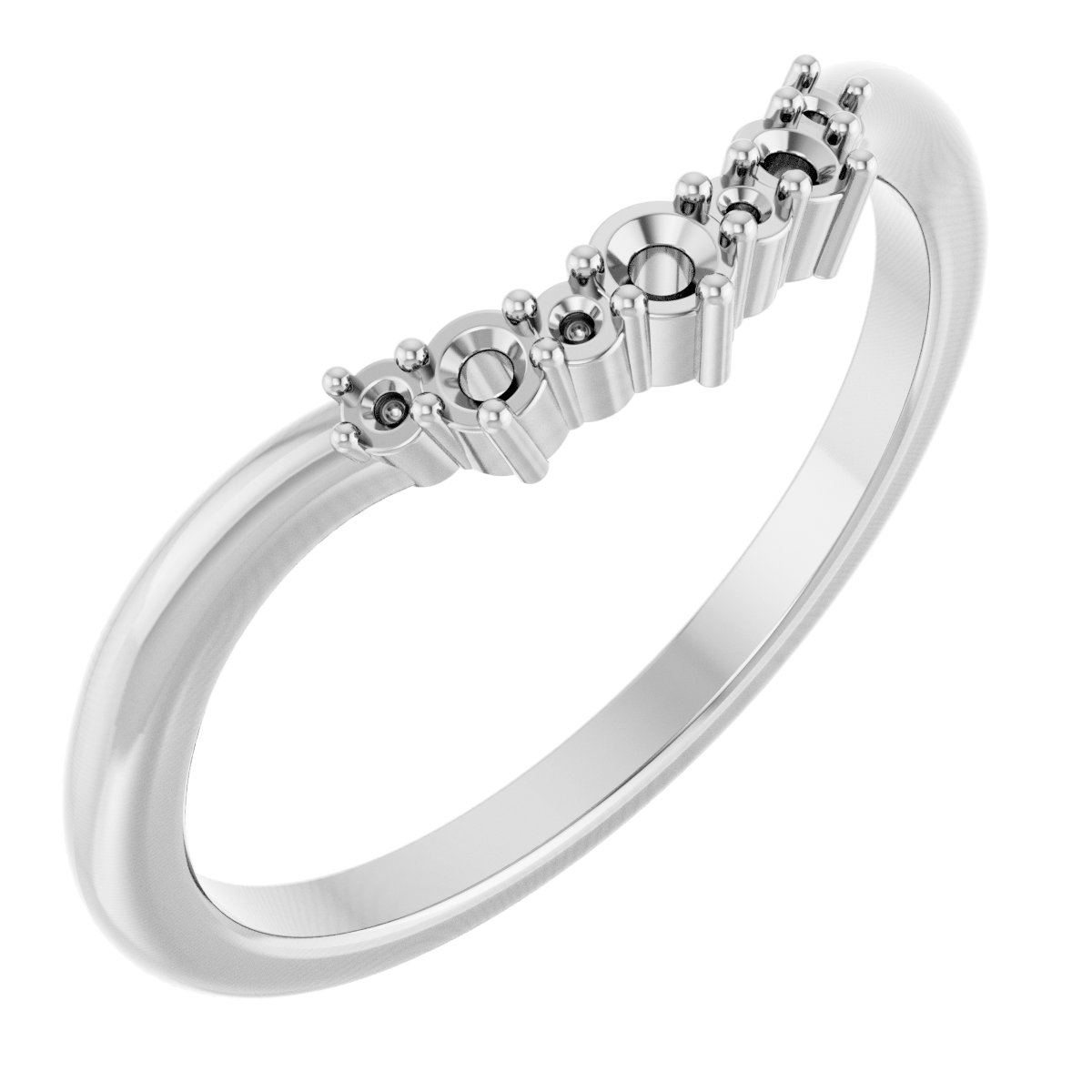 Claw-Prong Accented Engagement Ring or Band