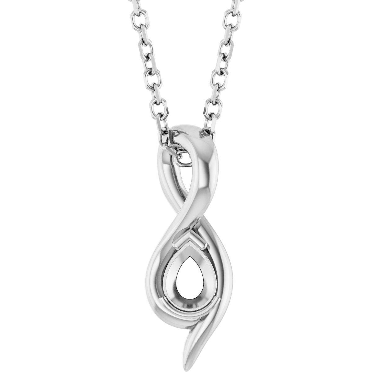 Freeform Solitaire Necklace or Pendant