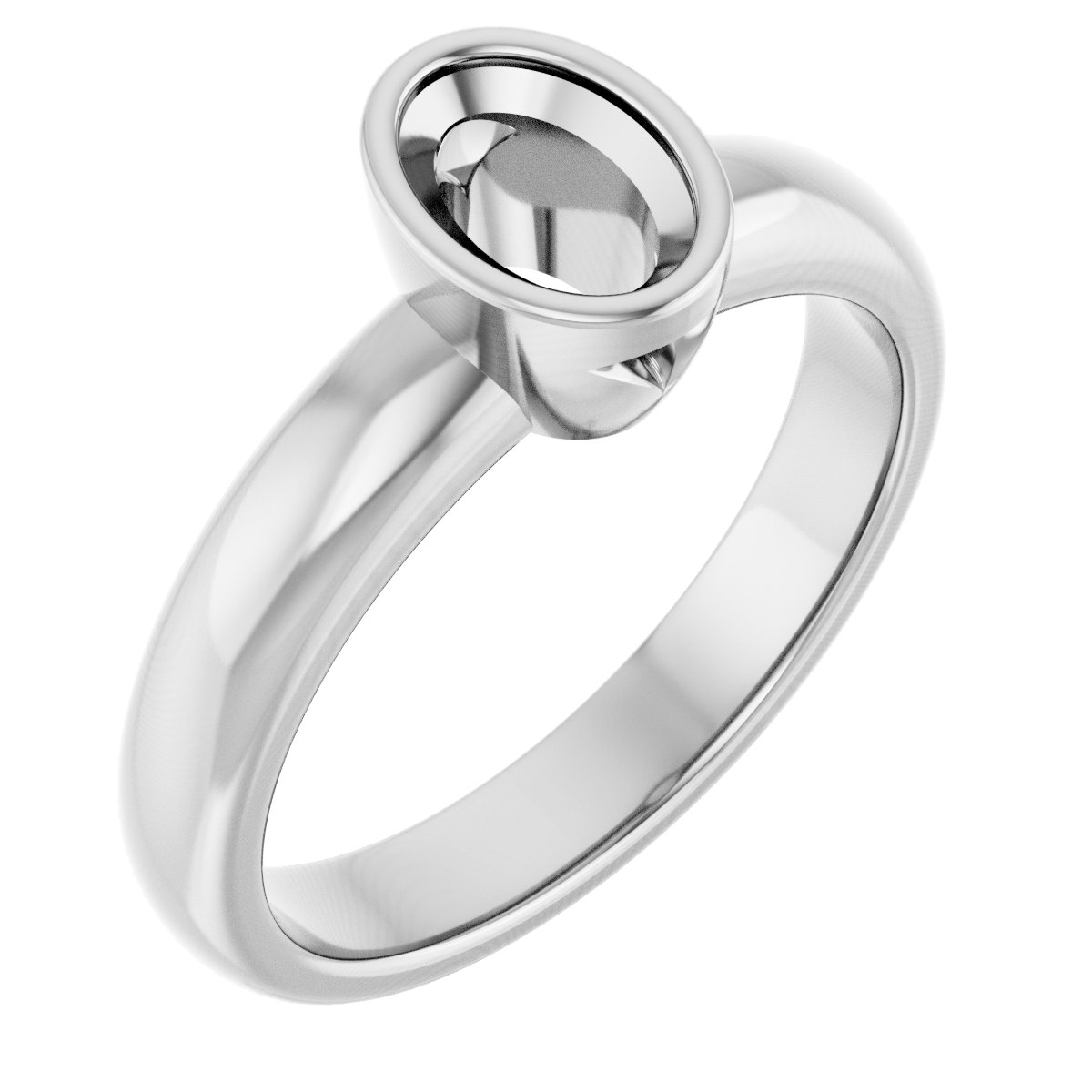 Bezel-Set Solitaire Engagement Ring