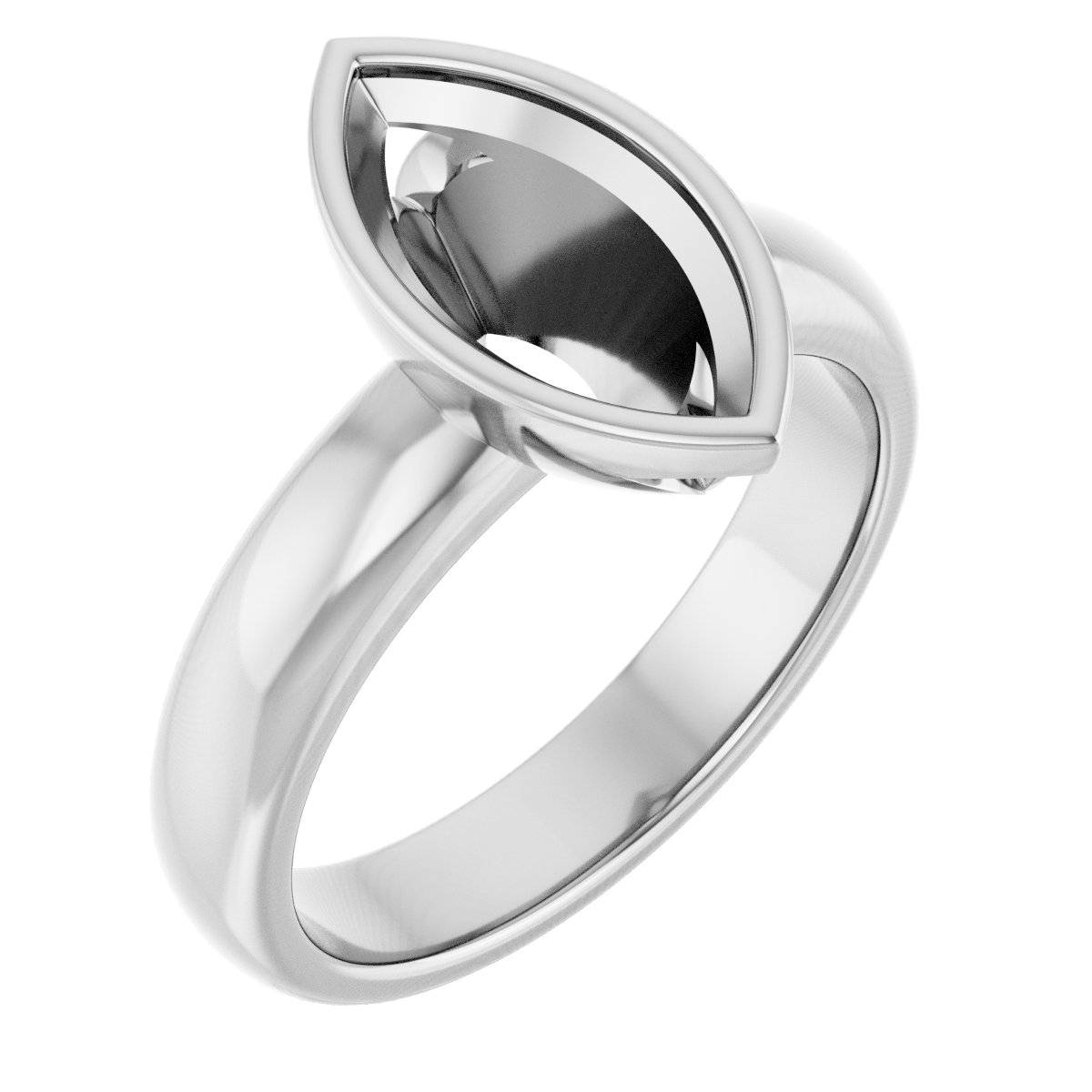 Bezel-Set Solitaire Engagement Ring