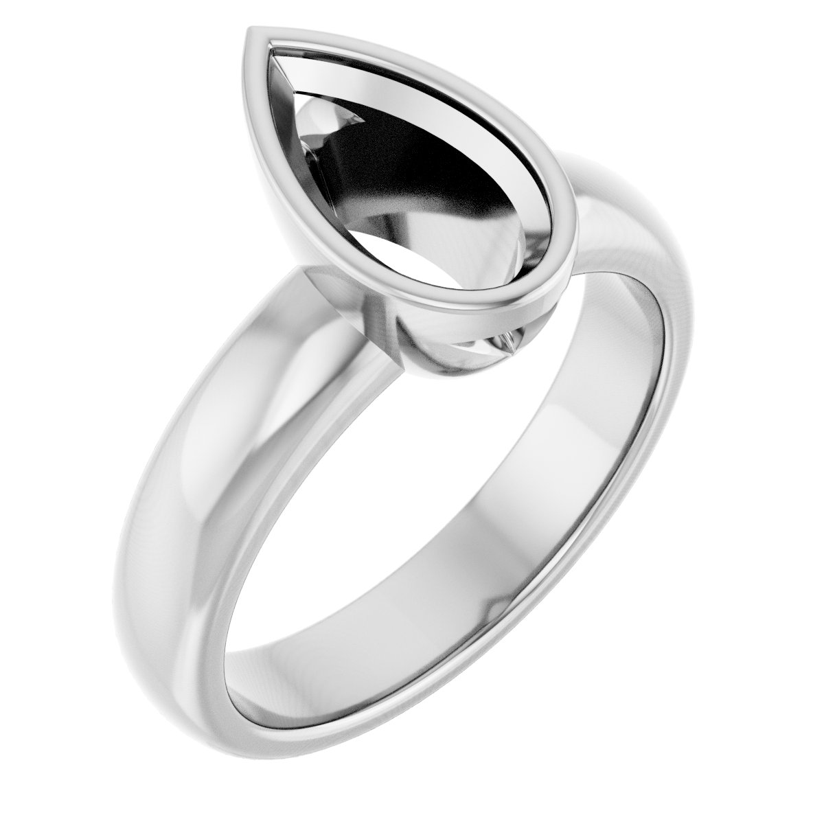 Bezel-Set Solitaire Engagement Ring