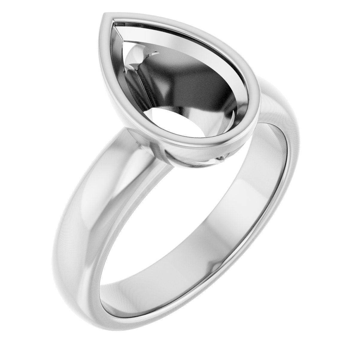 Bezel-Set Solitaire Engagement Ring