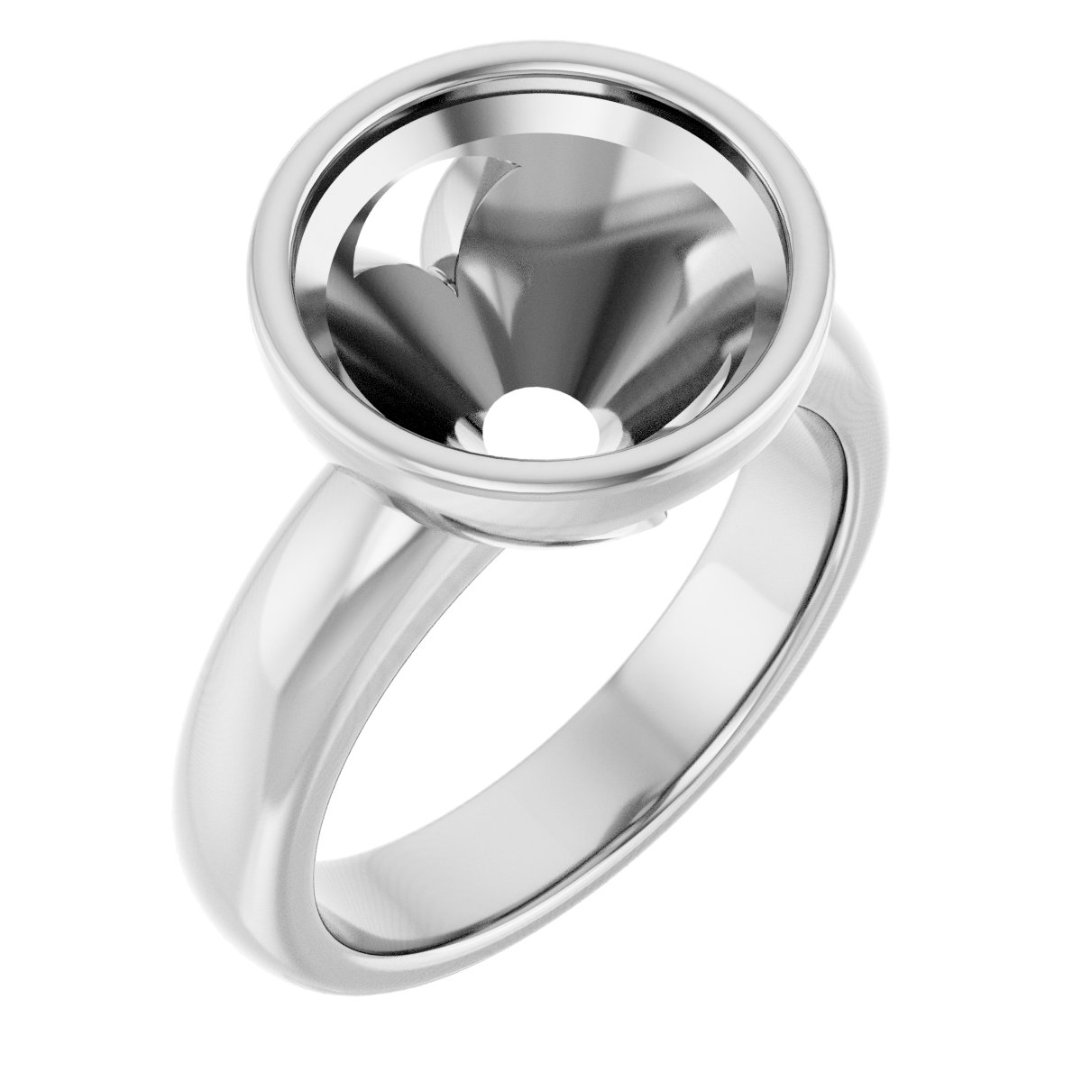 Bezel-Set Solitaire Engagement Ring