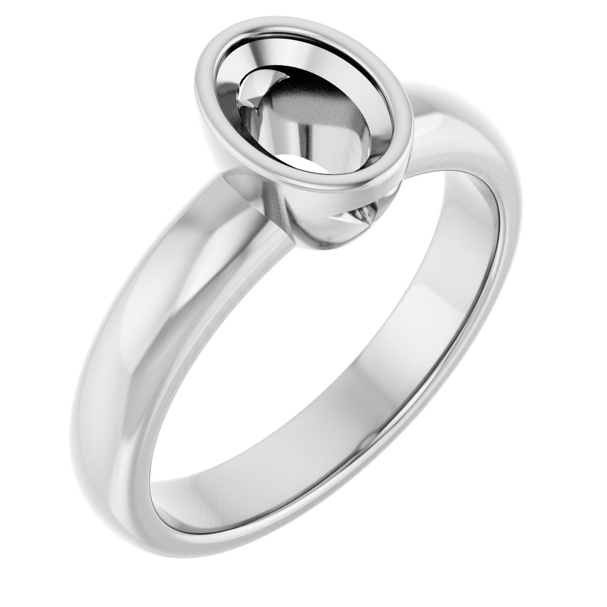Bezel-Set Solitaire Engagement Ring