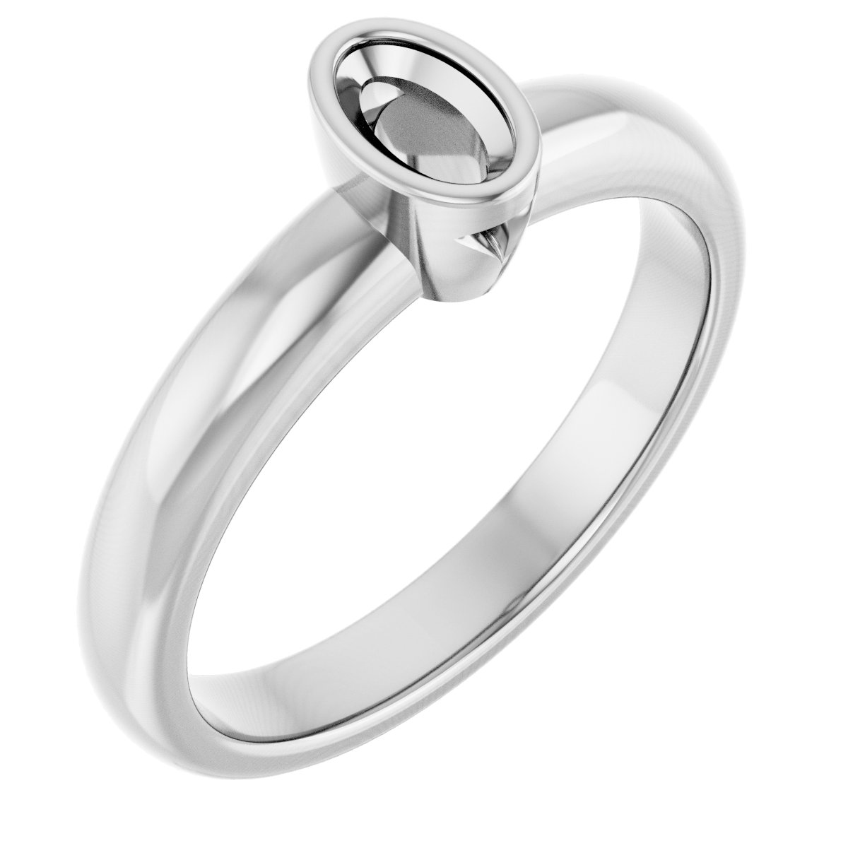 Bezel-Set Solitaire Engagement Ring
