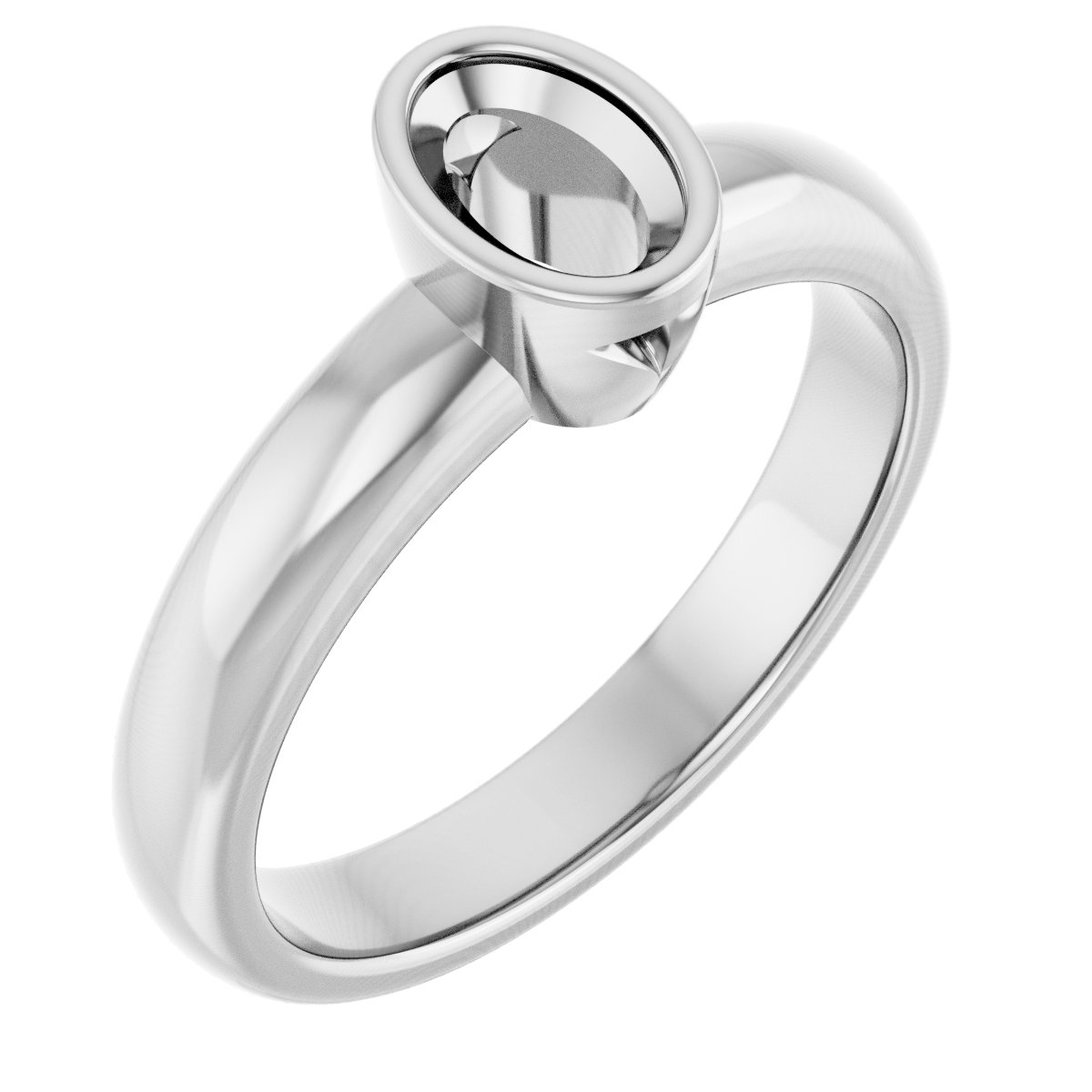 Bezel-Set Solitaire Engagement Ring