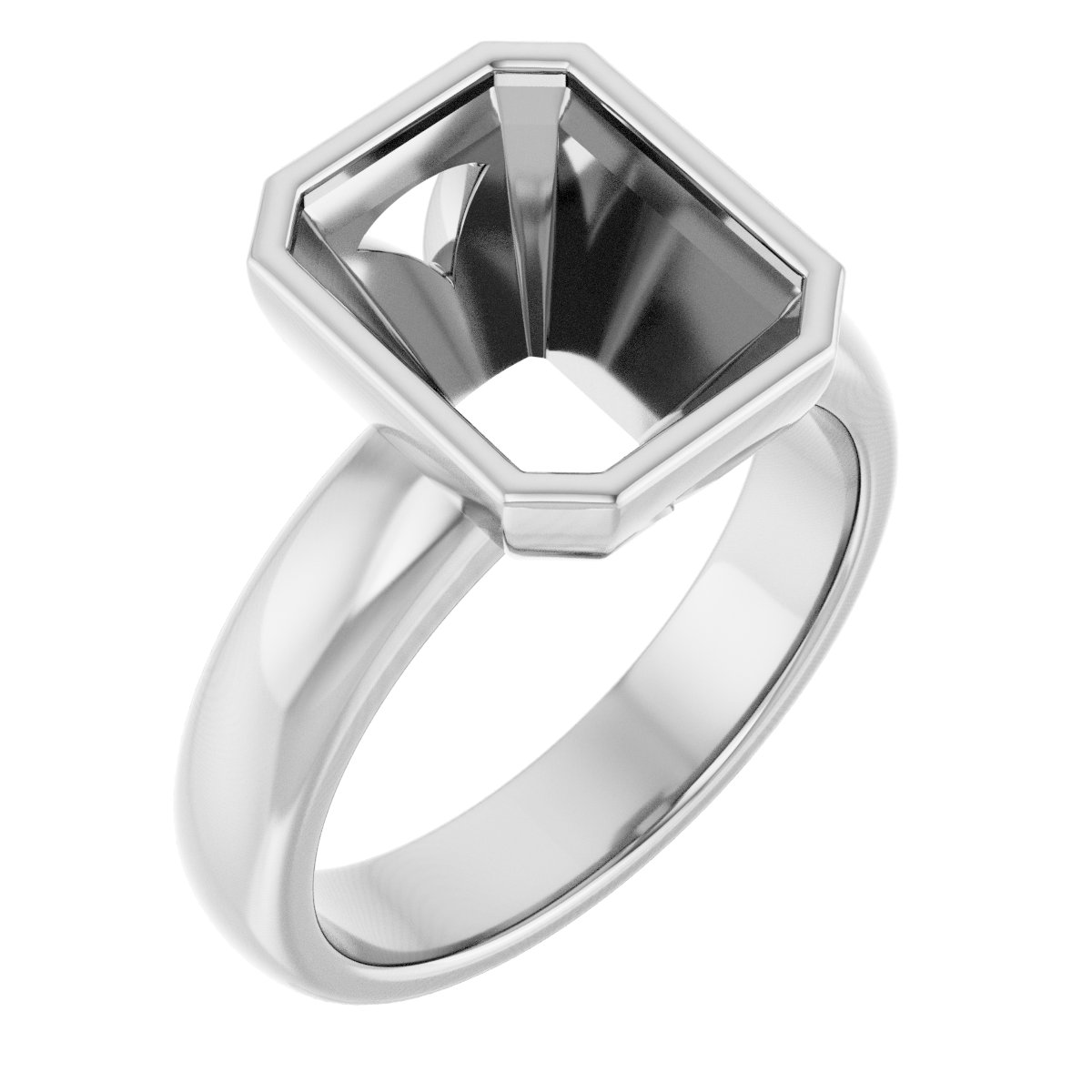 Bezel-Set Solitaire Engagement Ring