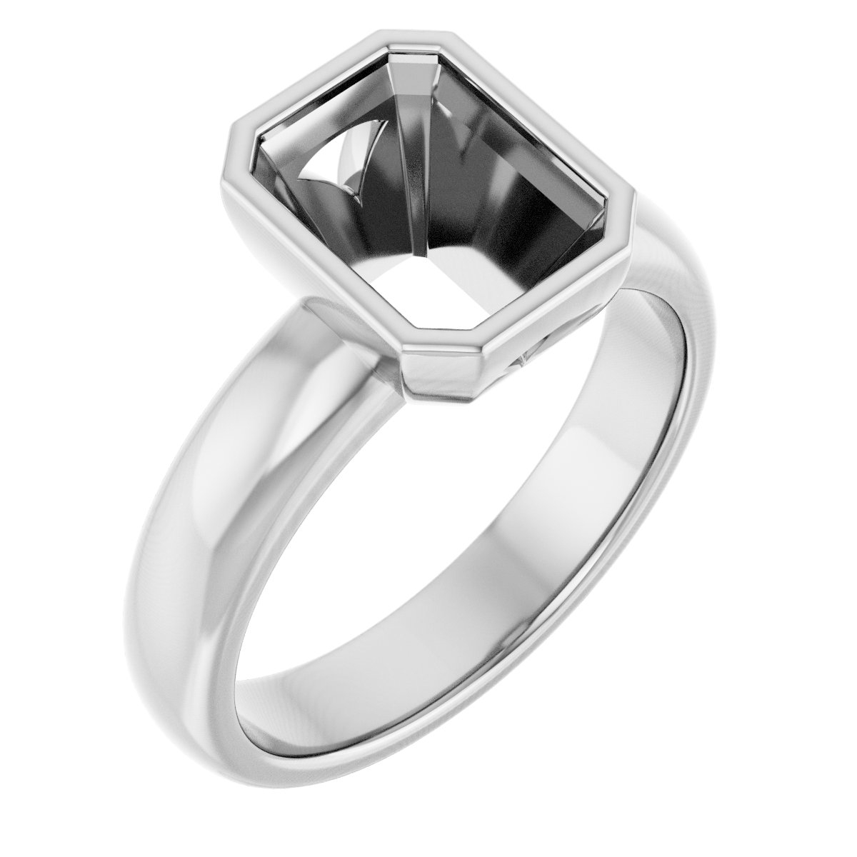 Bezel-Set Solitaire Engagement Ring
