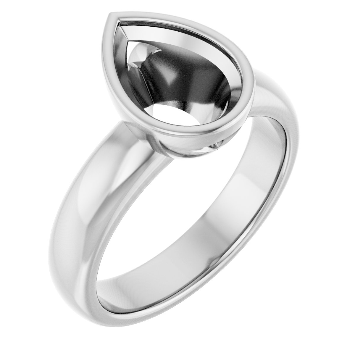 Bezel-Set Solitaire Engagement Ring