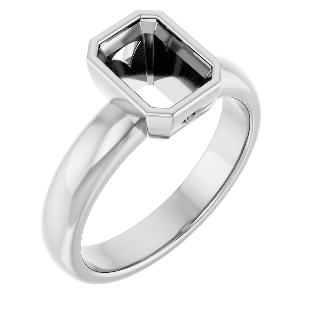Bezel-Set Solitaire Engagement Ring