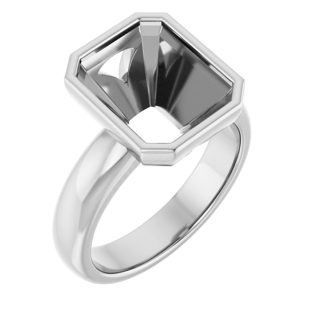 Bezel-Set Solitaire Engagement Ring