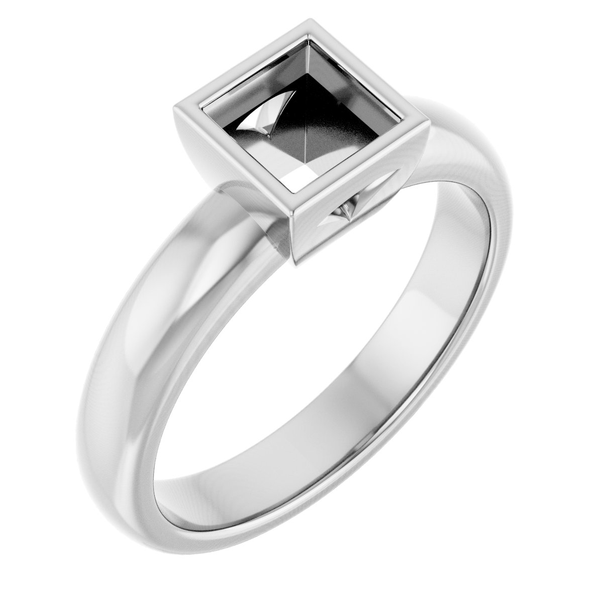 Bezel-Set Solitaire Engagement Ring