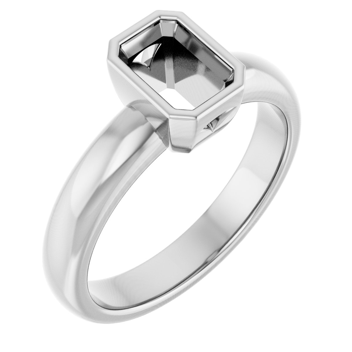 Bezel-Set Solitaire Engagement Ring
