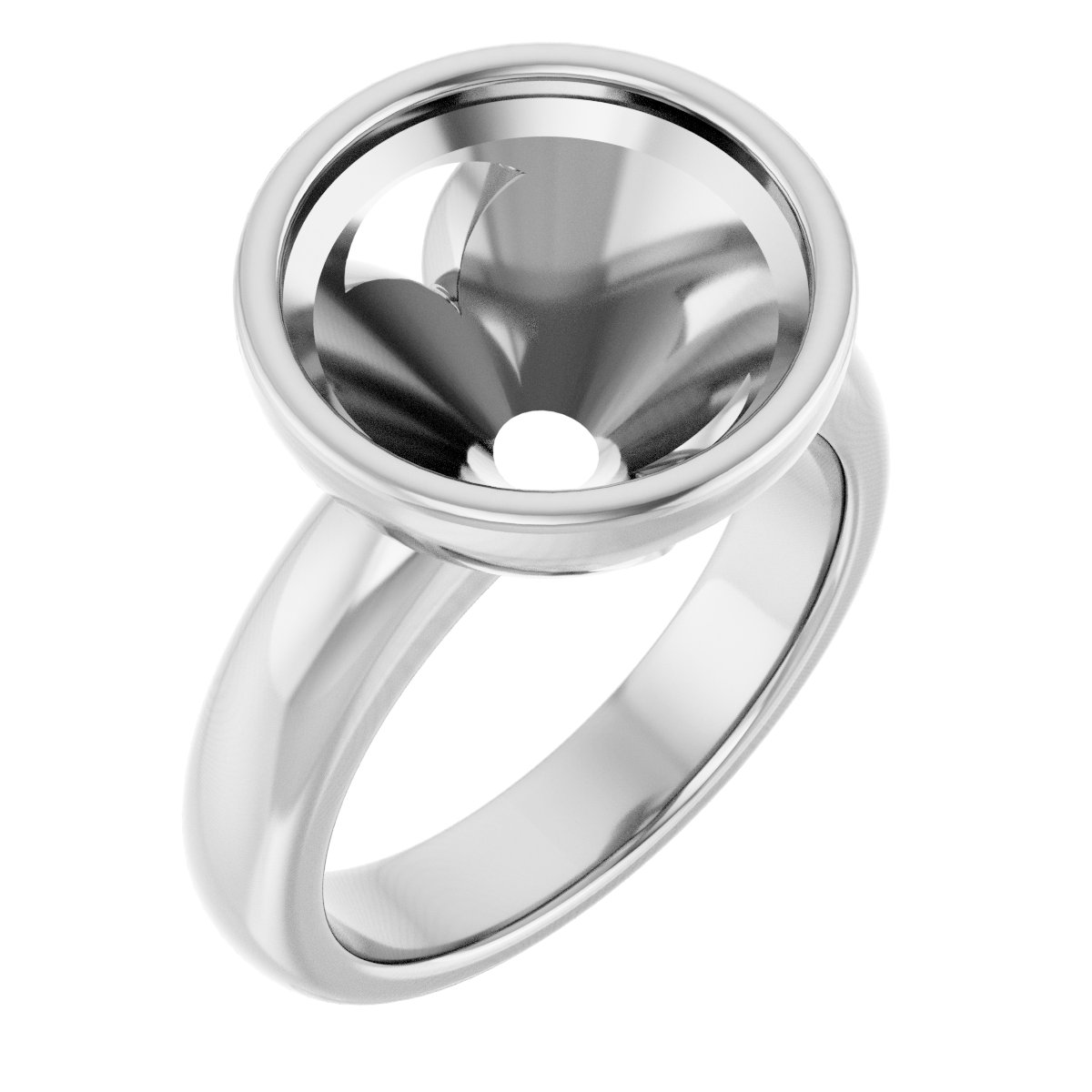 Bezel-Set Solitaire Engagement Ring
