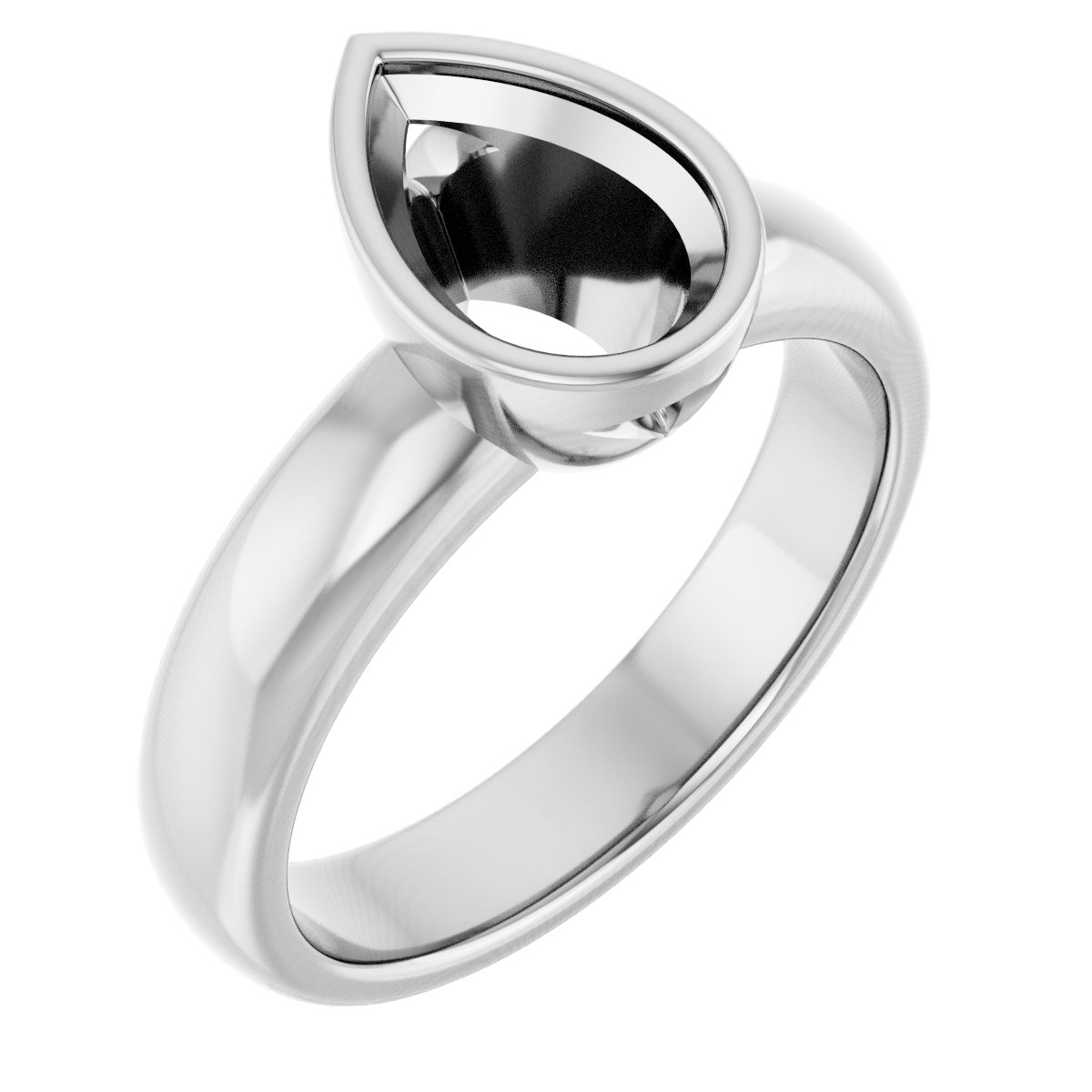 Bezel-Set Solitaire Engagement Ring
