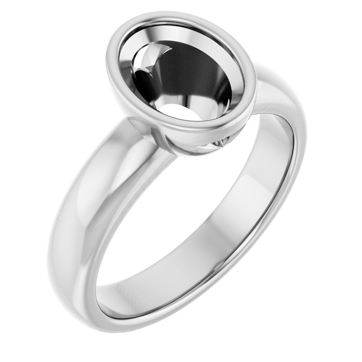 Bezel-Set Solitaire Engagement Ring