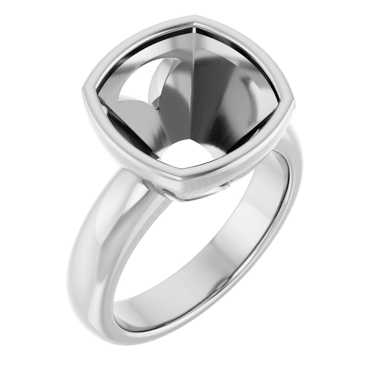 Bezel-Set Solitaire Engagement Ring