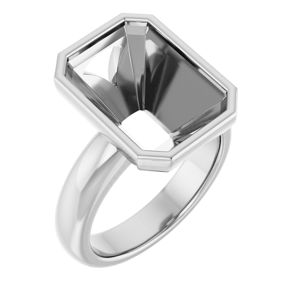 Bezel-Set Solitaire Engagement Ring