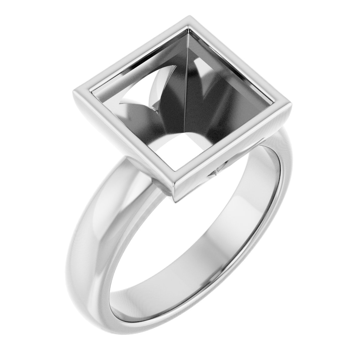 Bezel-Set Solitaire Engagement Ring