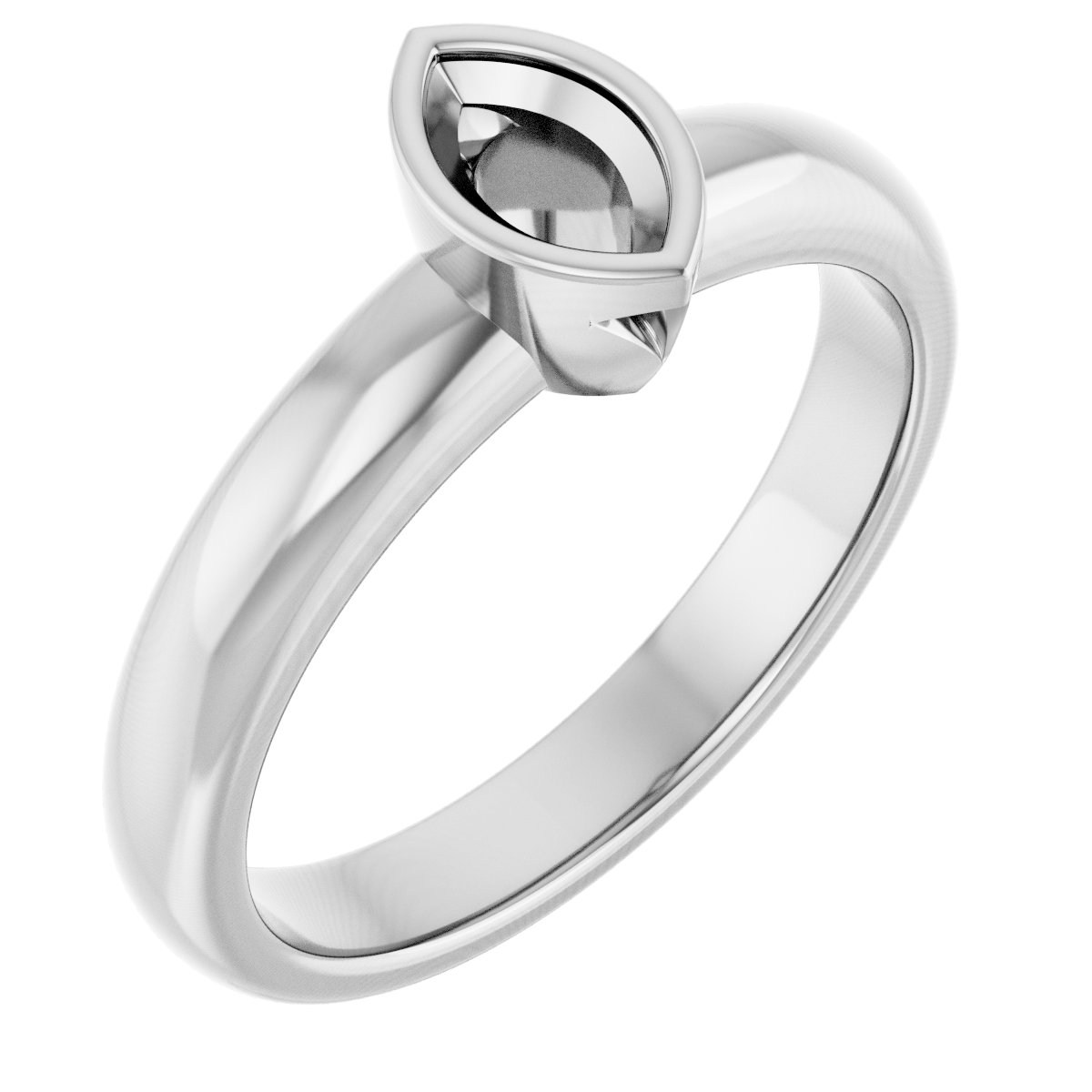 Bezel-Set Solitaire Engagement Ring