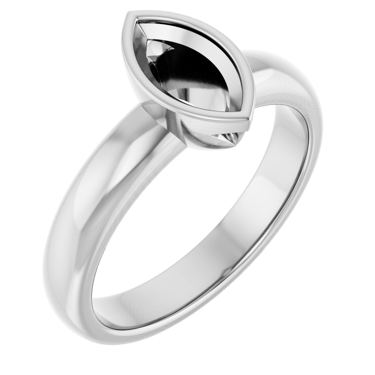 Bezel-Set Solitaire Engagement Ring