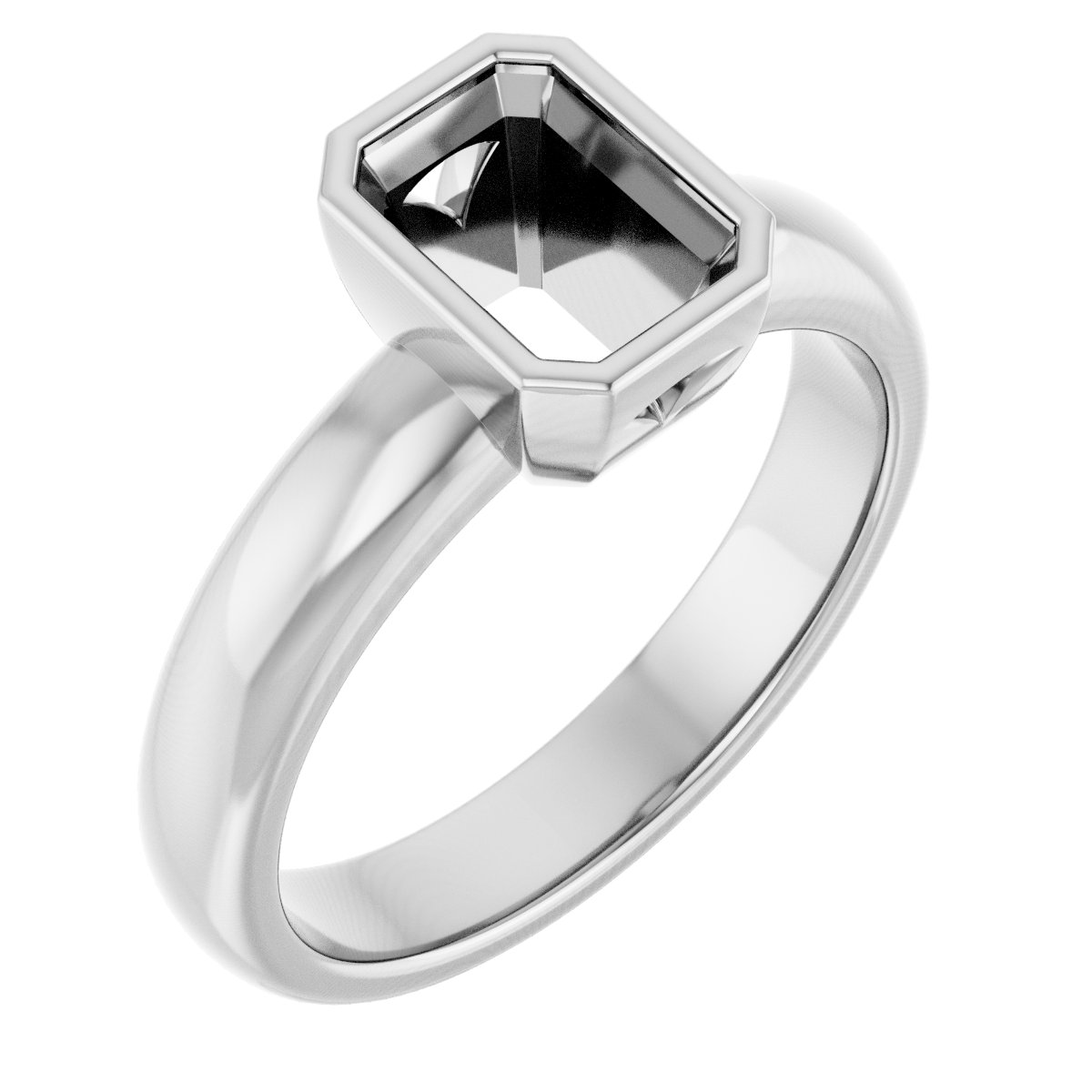 Bezel-Set Solitaire Engagement Ring
