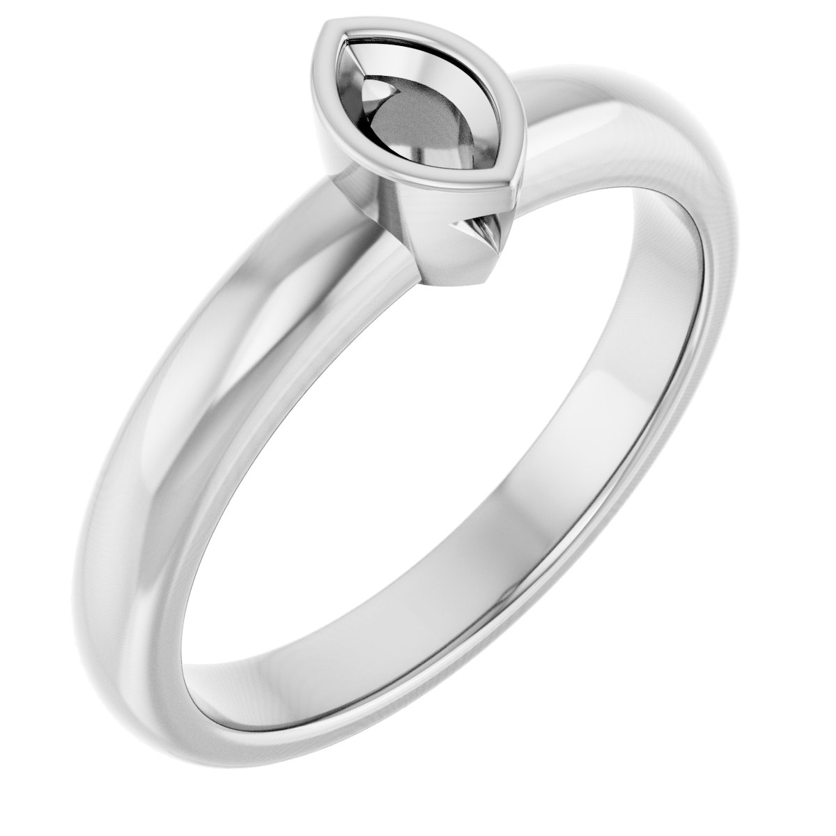 Bezel-Set Solitaire Engagement Ring