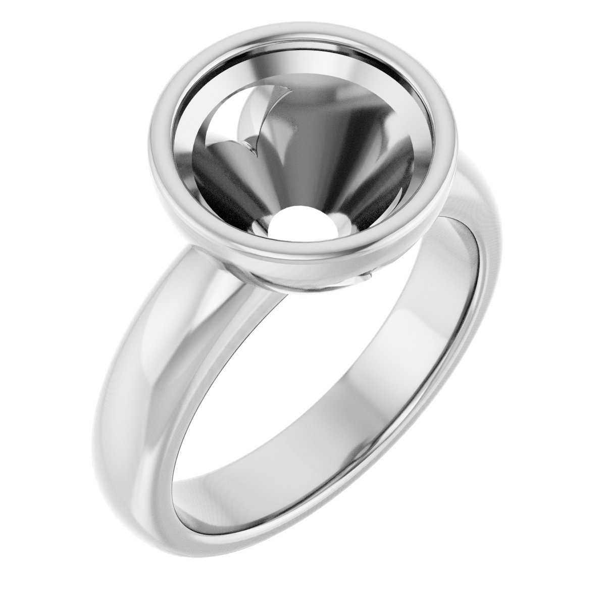 Bezel-Set Solitaire Engagement Ring
