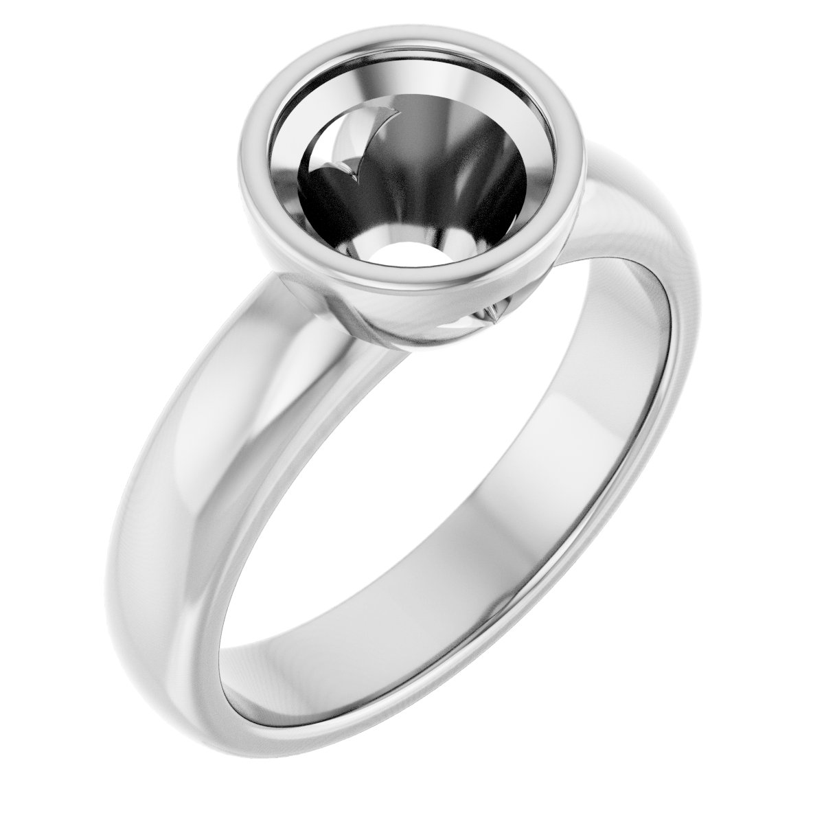 Bezel-Set Solitaire Engagement Ring