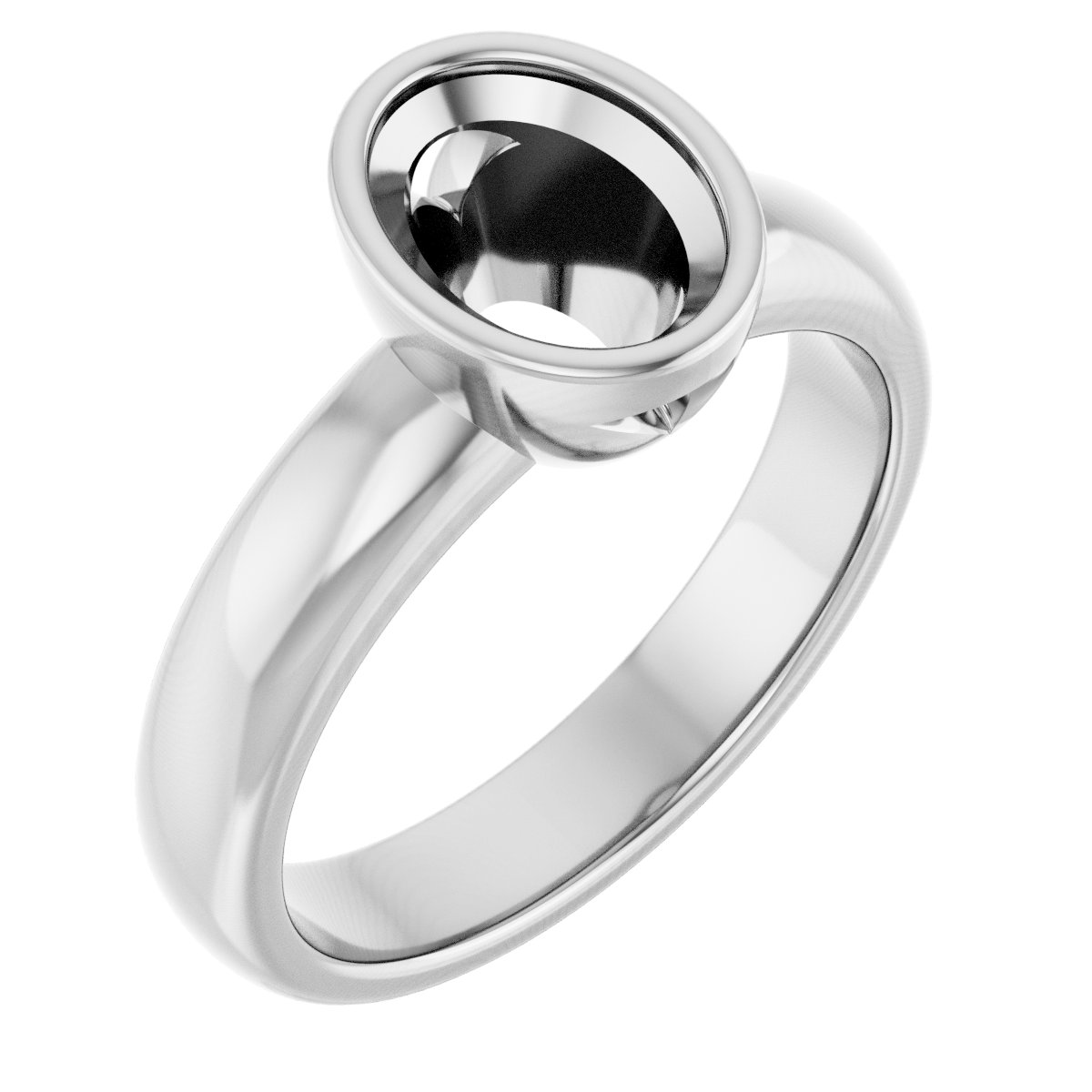 Bezel-Set Solitaire Engagement Ring