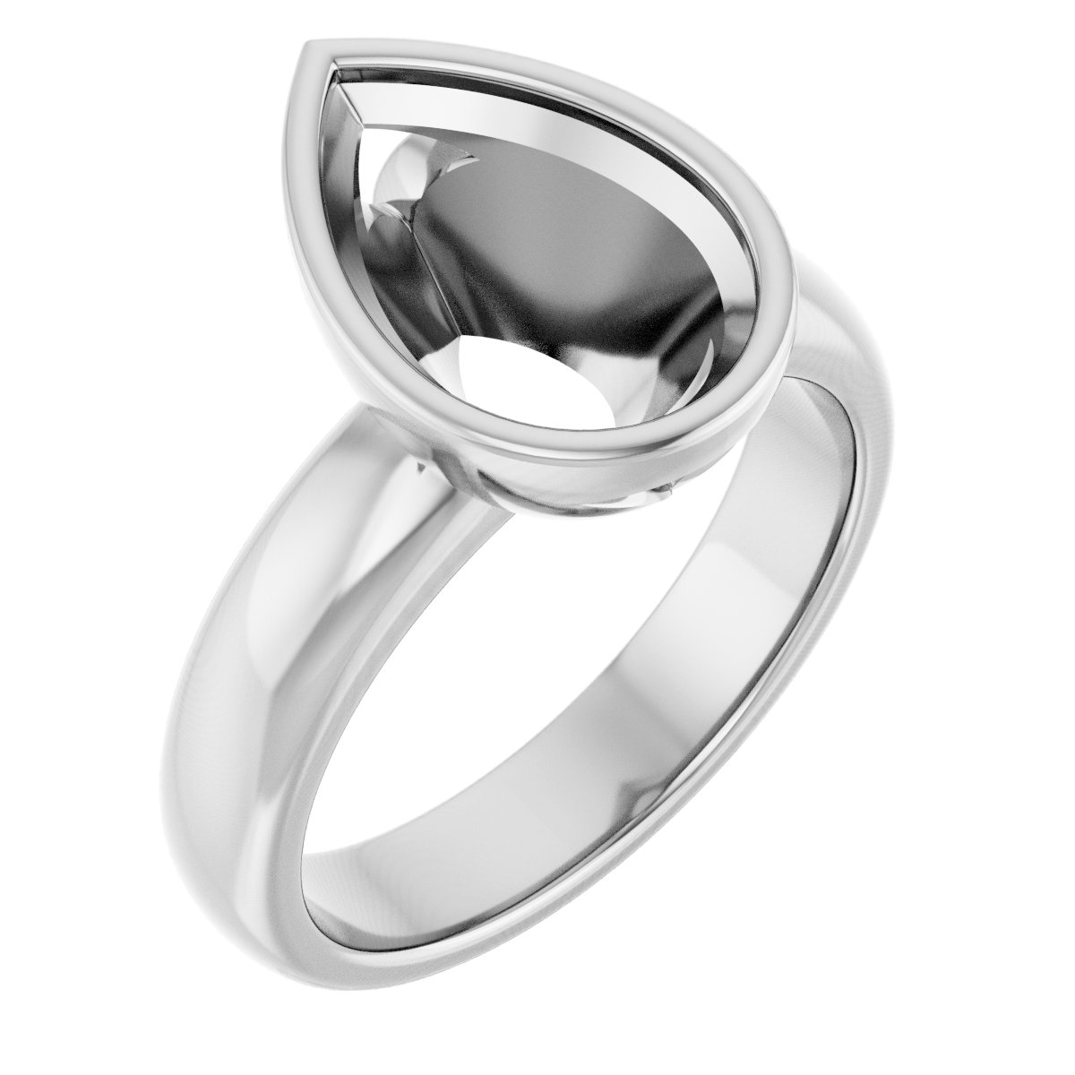 Bezel-Set Solitaire Engagement Ring