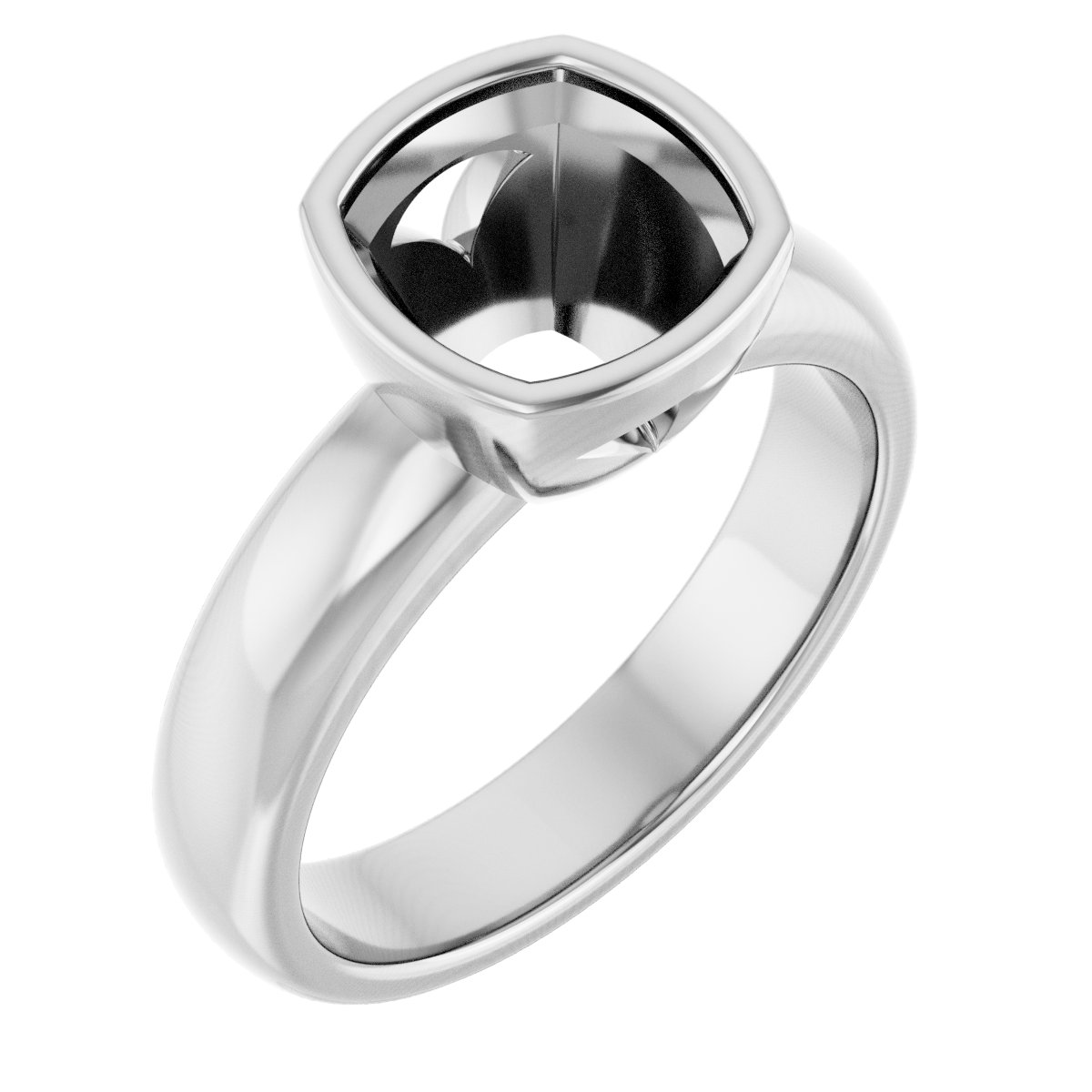 Bezel-Set Solitaire Engagement Ring