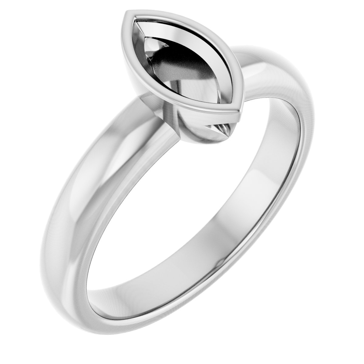 Bezel-Set Solitaire Engagement Ring