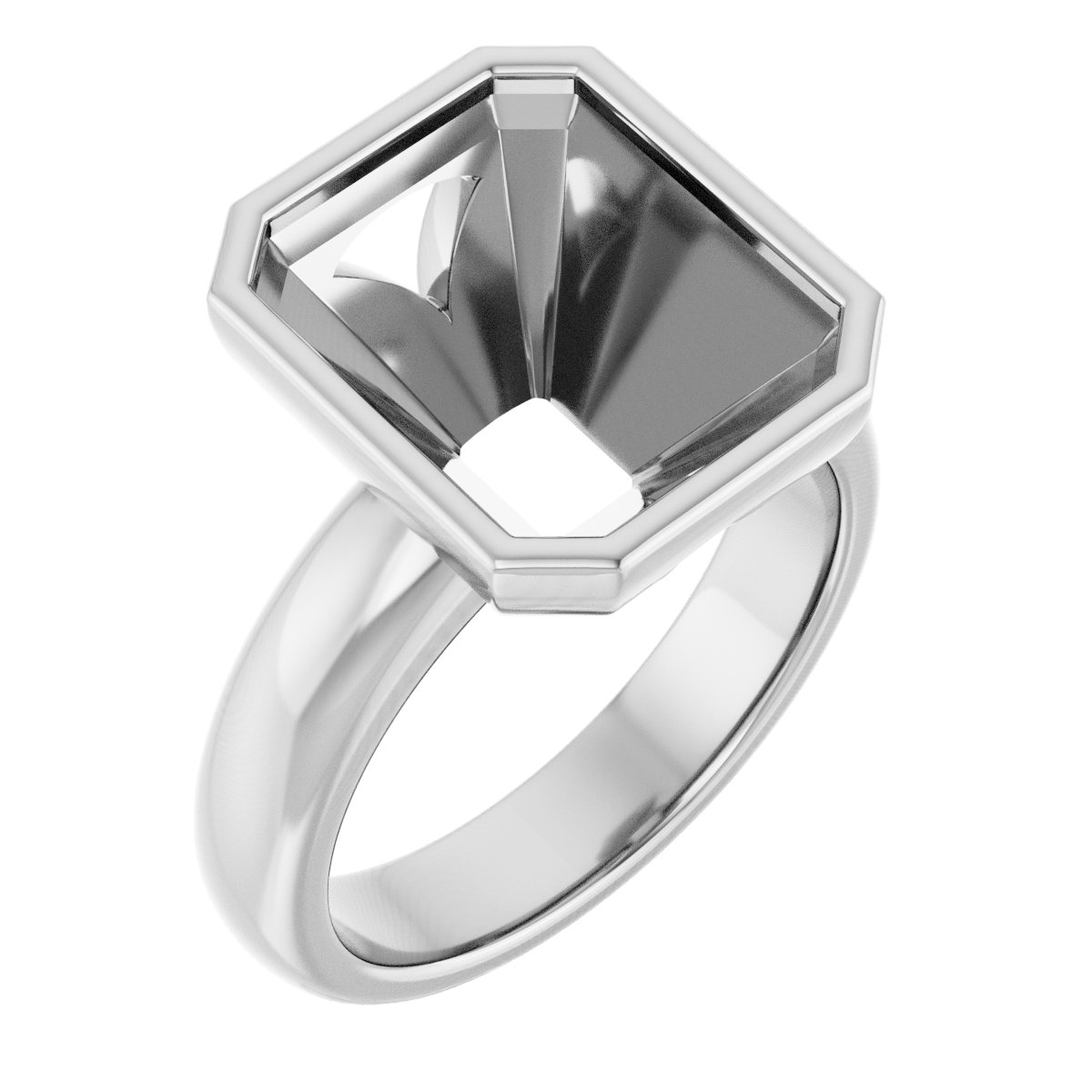 Bezel-Set Solitaire Engagement Ring
