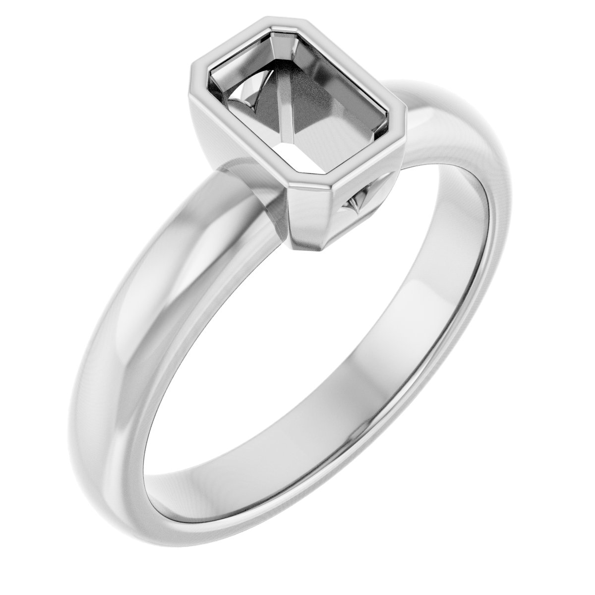 Bezel-Set Solitaire Engagement Ring