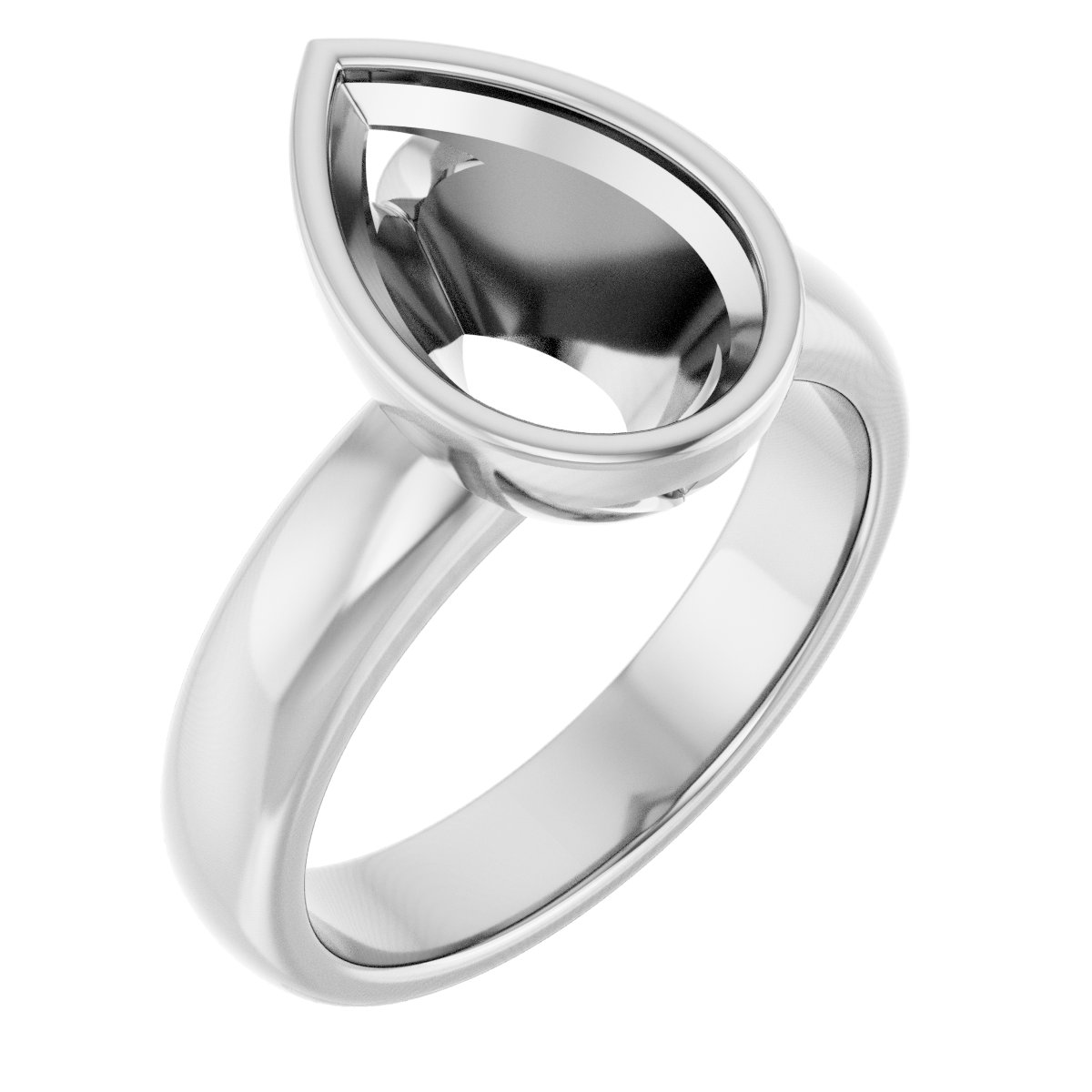 Bezel-Set Solitaire Engagement Ring
